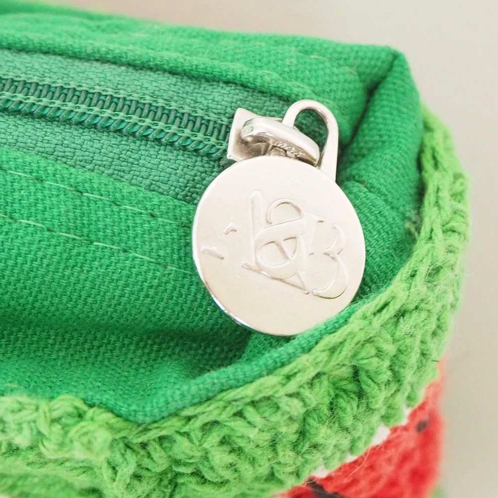 AMERICA & BEYOND Crochet Granny Square Watermelon Tote Bag Summer Beach Cottage‎